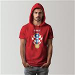 تی شرت کلاه دار مردانه مدل جام جهانی 2026 طرح تیم کرواسی رنگ قرمز
