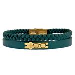 دستبند طلا 18 عیار زنانه لیردا مدل عینک کد 5074