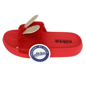 دمپایی دخترانه نیکتا مدل خرگوشی K1 497 رنگ قرمز