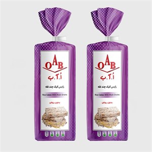 رایس کیک چند غله بدون روغن  اُ آ ب  - 100 گرم بسته 2 عددی