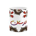 ماگ کاکتی مدل اسم درسان طرح سنتی گل و بته کد mgh44968