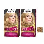 کیت رنگ مو پلت سری DELUX شماره 0-9 حجم 59 میلی لیتر رنگ بلوند طلایی مجموعه 2 عددی