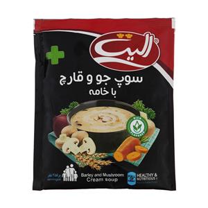 سوپ جو و قارچ با خامه الیت وزن 80 گرم