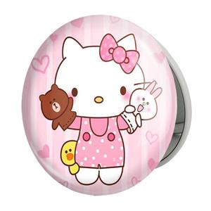 آینه جیبی خندالو طرح هلو کیتی Hello Kitty مدل تاشو کد 2484