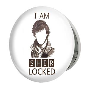 آینه جیبی خندالو طرح شرلوک هولمز Sherlock Holmes مدل تاشو کد 10158