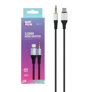 کابل تبدیل USB-C به AUX فست پلاس مدل FW-71 طول 1 متر