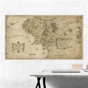 تابلو شاسی مدل نقشه دنیای ارباب حلقه ها the lord of the rings کد 1157