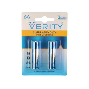 باتری نیم قلمی وریتی مدل Super Heavy Duty Long Life Power بسته دو عددی