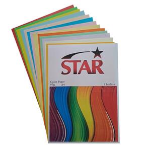 کاغذ رنگی A4 استار کد A4-80 بسته 78 عددی