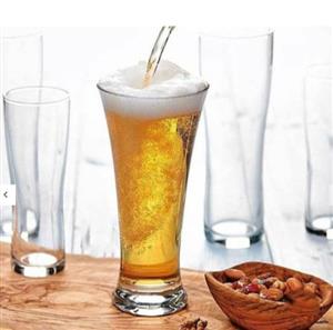 لیوان پاشاباغچه طرح لب طلایی مدل شیپوری بسته شش عددی