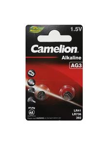 باتری ساعتی آلکالاین AG3 کملیون بسته دو عددی | 1.5 ولت | Camelion | LR41 | LR736