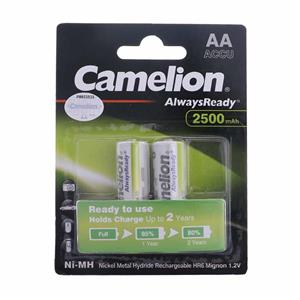 باتری قلمی قابل شارژ کملیون مدل Always Ready بسته 2 عددی Camelion Always Ready AA Battery Pack of 2