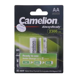 باتری قلمی قابل شارژ کملیون مدل Always Ready بسته 2 عددی Camelion Always Ready AA Battery Pack of 2