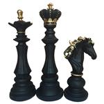مجسمه دنیا دکوری سرمد مدل شطرنج لوکس مجموعه 3 عددی