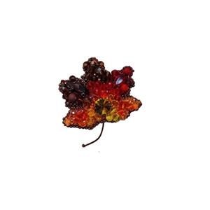 گل سینه زنانه مدل برگ پاییزی