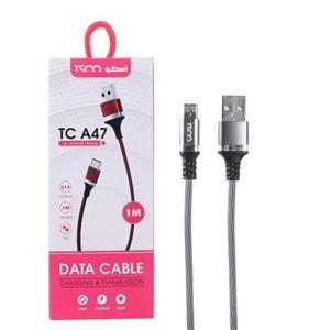 کابل تبدیل USB به microUSB تسکو مدل TC A47 طول 1 متر TSCO TC A47 USB To microUSB Cable 1m