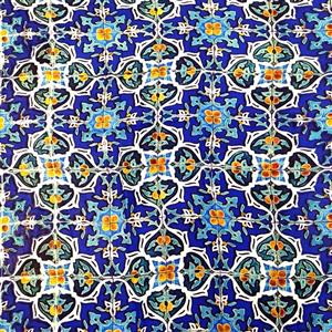 روسری سنتی یزد | طرح کاشی‌کاری متقارن