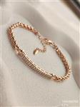 دستبند زنانه جدید مارک ژوپینگ رنگ ثابت طلایی نگین دار ضدحساسیت آبکاری طلا کیفیت عالی کد  1215826