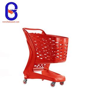 چرخ خرید پلی کربنات 90 لیتری مات تقویت شده با چرخ بی صدا