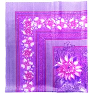 سفره پلاستیکی چهار نفره طرح سوسن رنگ بنفش سایز 92×120 سانتی متر