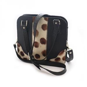 کیف چرم طبیعی زنانه دستی و دوشی پوستی مدل تارا مشکی tara