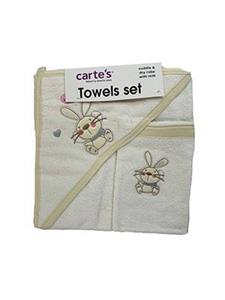 حوله نوزاد دو تکه خرگوش رنگ کرم