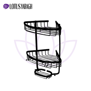 قفسه حمام آلومینیومی 2 طبقه مدل کُنجی