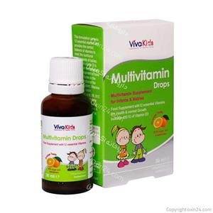 قطره مولتی ویتامین ویواکیدز | 30 میلی لیتر | Viva Kids Multivitamin Drops