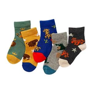 جوراب پسرانه طرح حیوانات جنگل 1تا12 سال