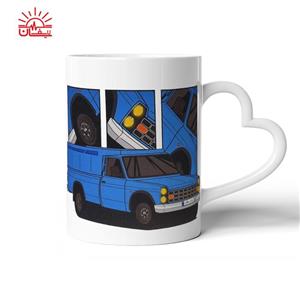 ماگ دسته قلبی نیسان آبی