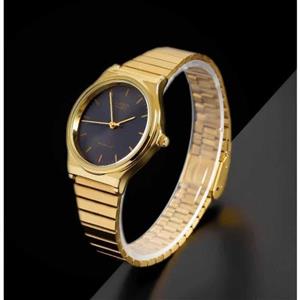 ساعت Casio اولدمانی بند استیل طلایی | صفحه مشکی