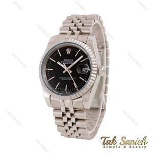 ساعت رولکس DateJust مردانه سیلور مشکی ایندکس خطی Rolex-5579-G