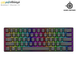 کیبورد گیمینگ مکانیکال مجیک ریفاینر مدل Magic Refiner MK21 RGB (Red Switch / PBT Keycap) 60% Mechanical Gaming Keyboard