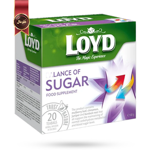 دمنوش کیسه ای هرمی لوید LOYD مدل تنظیم قند خون balance of sugar پک 20 تایی 