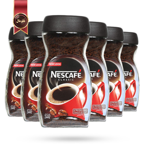 قهوه فوری نسکافه Nescafe مدل کلاسیک Classic وزن 200 گرم بسته 6 عددی 