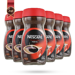 قهوه فوری نسکافه Nescafe مدل ترادیکائو فورته Tradicao forte وزن 200 گرم بسته 6 عددی 