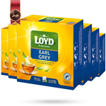 چای کیسه ای لوید LOYD مدل ارل گری earl grey پک 75 تایی بسته 6 عددی 