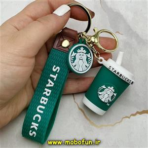 جاکلیدی عروسکی سیلیکونی بنددار اورجینال طرح استارباکس STARBUCKS کد 557 