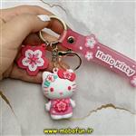 جاکلیدی عروسکی سیلیکونی بنددار اورجینال طرح هلو کیتی Hello kitty کد 528