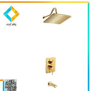 شیرآلات حمام توکار جزیره مدل زیرات B طلایی دیواری