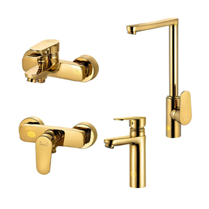 ست شیرآلات شیذر مدل اسمارت طلایی