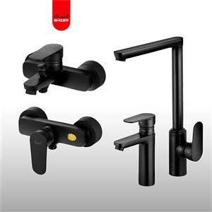 ست شیرآلات شیذر مدل اسمارت مشکی