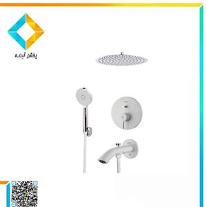 ست شیرآلات حمام توکار KWC مدل زو تیپ 4 یونیورسال سفید