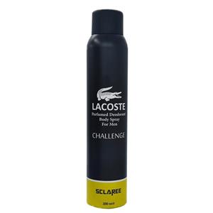 اسپری خوشبو کننده بدن مردانه اسکلاره مدل Lacoste challenge حجم 200 میلی لیتر 