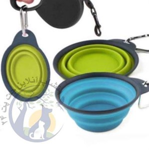 ظرف آب و غذا مسافرتی تاشو سگ و گربه