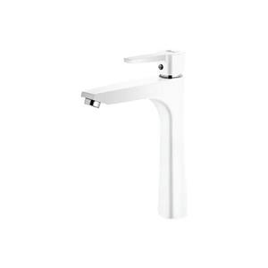 شیر روشویی پایه بلند شیذر مدل ونیز سفید طلایی