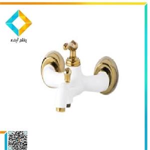 شیر حمام اکو مدل فلورا سفید طلایی