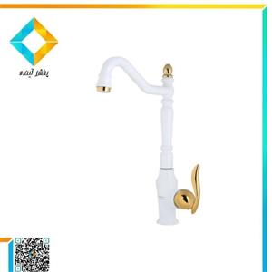 شیر ظرفشویی طوفان فلز مدل  بارسا سفید طلایی
