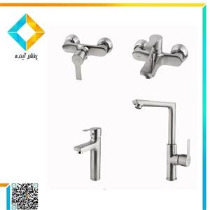 ست شیرآلات هودین مدل پیکسل کروم مات
