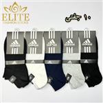 جوراب مچی مردانه بغل دوخت طرح adidas آدیداس (۱۰ جفتی) کد ۶۰۵